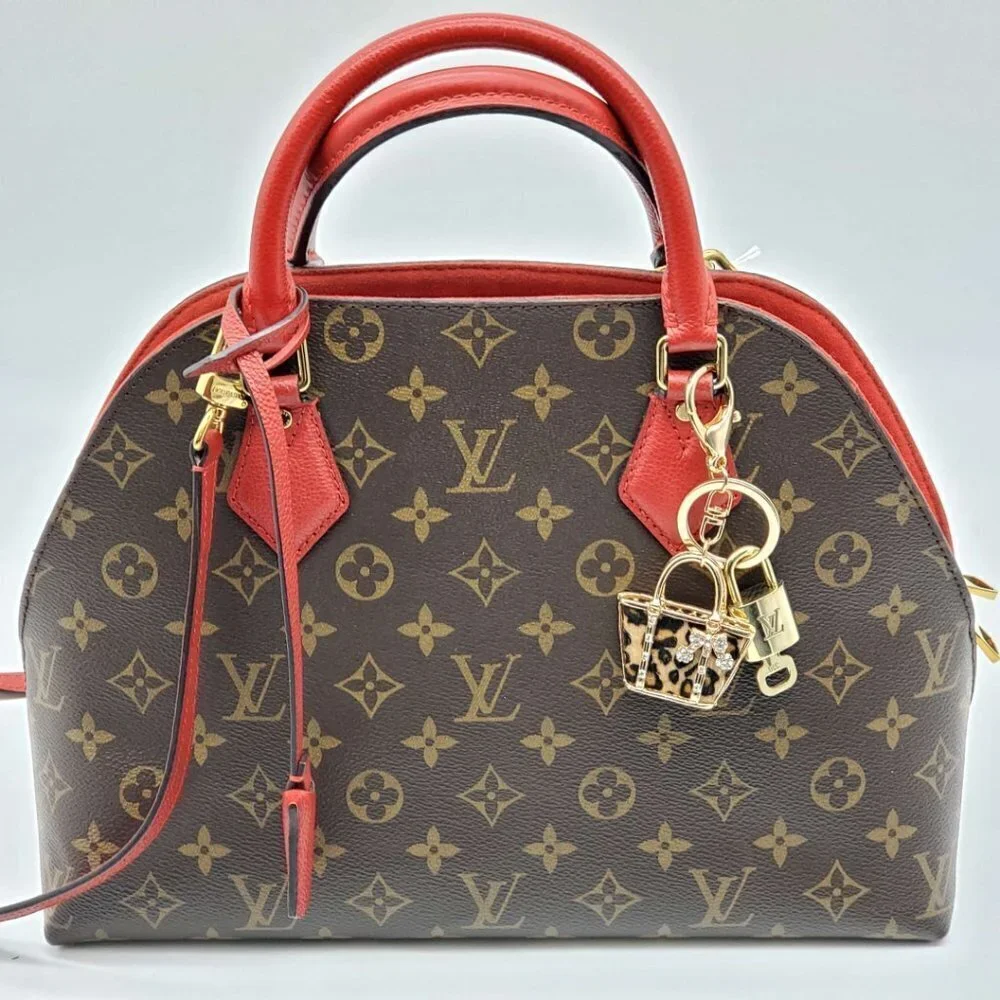LV Gold Padlock 🔑 Authentic Louis Vuitton Charm + Unbranded Leopard Keychain
